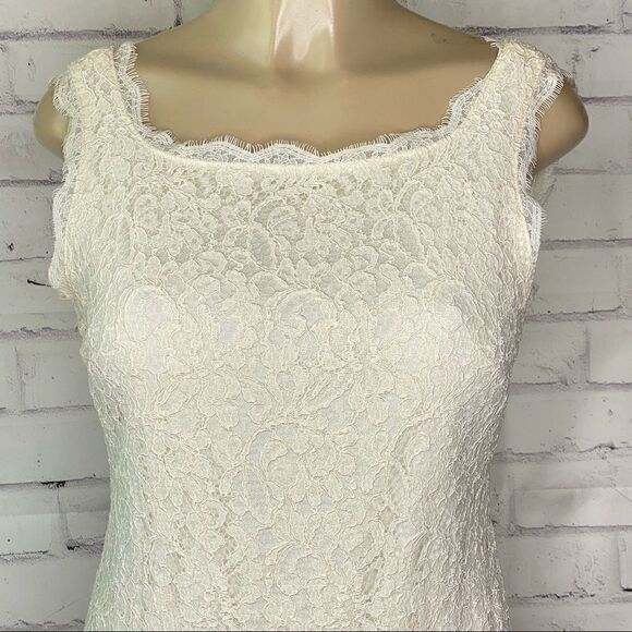 Adrianna Papell Cream Lace dress - Picture 4 of 11